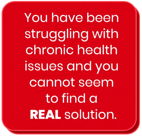 Red box explaining chronic health struggles
