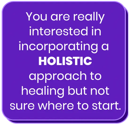 Purple box explaining interest of a holistic approach