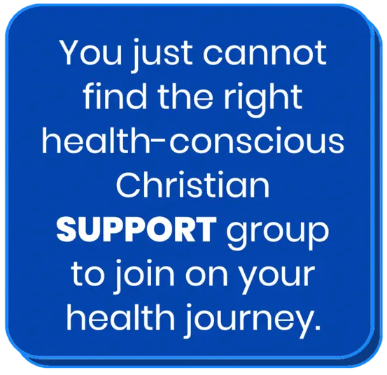 Blue box explaining finding the right Christian support group