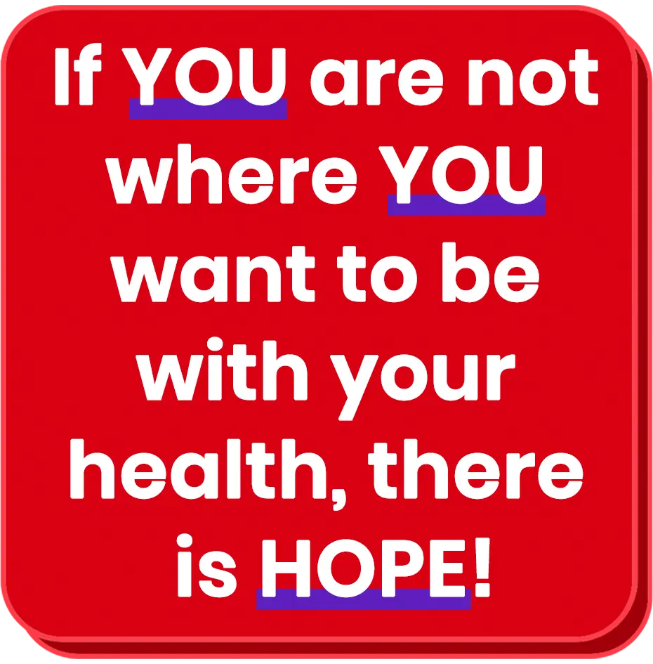 red banner with the message of hope and health for all
